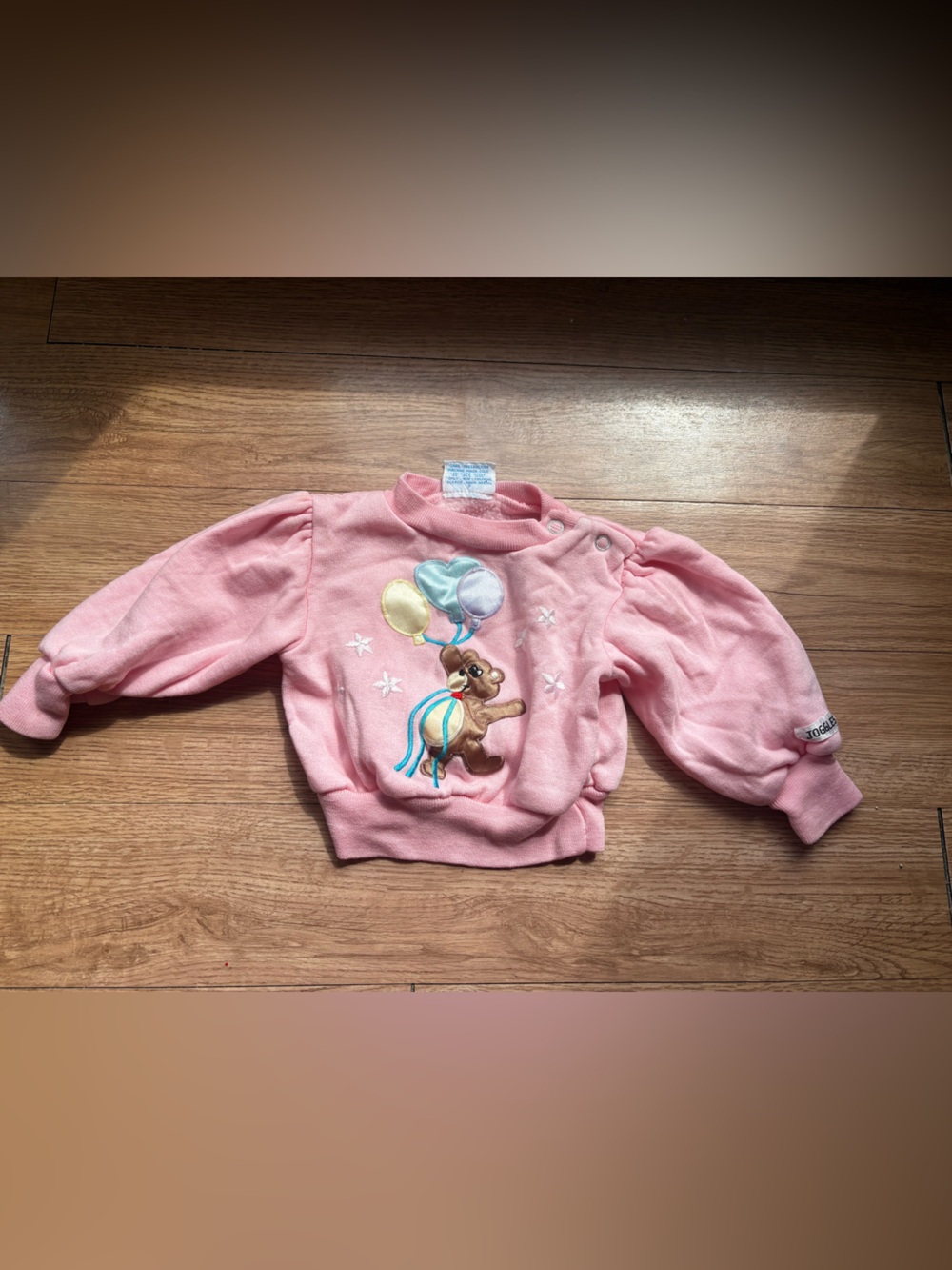 Vintage 90s y2k Joggles 3-6 months infant teddy bear sweatshirt